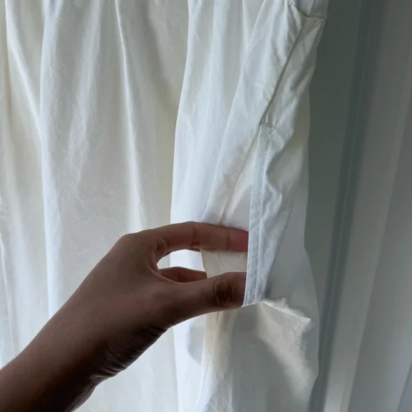 GAP Mixed Media Midi Dress Off White - Picture 7 of 9